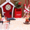 FLJZCZM Wichteltür Zubehör Weihnachten Set, Miniatur Weihnachtswichtel Tür 24Pcs, Holz Wichtel Tür Deko mit Briefkasten Stiefel Weihnachtsbaum Zaun Leiter für Feentür DIY Geschenk für Kinder