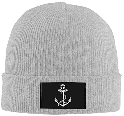 874 Thermo Strickmütze, Nautischer Anker Slouch Mütze Grobstrick Strickmütze Unisex Für Skating Winter Damen