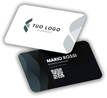 Biglietto da Visita Digitale NFC con GRAFICA PERSONALIZZATA - Compatibile con Android e iOS - Condividi istantaneamente informazioni di contatto, social media e altro ancora