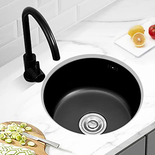 Fregadero de cocina con barra de isla central Fregadero redondo Fregadero para vehículos recreativos al aire libre Fregadero de verduras incorporado Fregadero de cocina con accesorios de mon