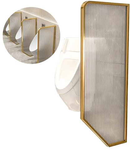 Urinal-Trennwand For Männer Mit Goldenem Metallrahmen, Badezimmer-Trennwand, Toilettenschutz, Trennwand For Schulwände, Urinal-Sichtschutz, Trennwand For Bars/Einkaufszentren/öffentliche Orte(4 pcs)