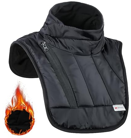 mjmoto Winter Thermal Neck Scarf - Motorcycle Face Mask and Windproof Cycling Balaclava for Men and Women - Waterproof Chest Neck Warmer with Full Face Coverage and Breathable Fabric (Black-Short)
