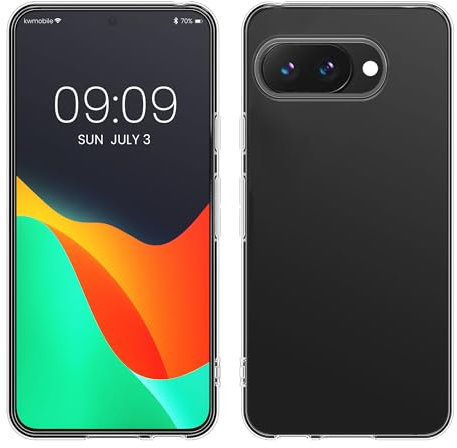 kwmobile Hülle kompatibel mit Google Pixel 9a - Silikon Handyhülle transparent - Handy Case in Transparent