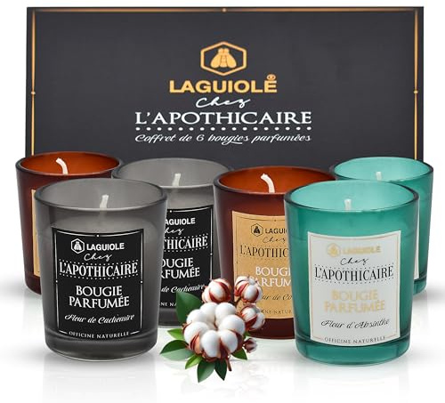 Duftkerzen Set im Glas – 6er Geschenkset für Frauen – Aromatherapie & Scented Candles Gift Set – Entspannende Deko für Weihnachten, Herbst & Zuhause – Kerzen im Glas mit Langem Brennduft