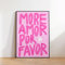 Baibexing More Amor Por Favor Buntes, Eklektisches, Rosa Liebeszitat, Wandkunst, Leinwandgemälde, Poster Und Drucke, Bild Für Wohnzimmer, Wohnkultur, A2 40X50Cm Kein Rahmen