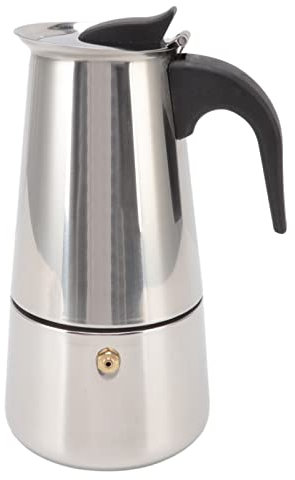 Jwthee Stovetop Espresso Maker, Stainless Steel Mokas Pot Espresso Stove Top Coffee Maker Percolator Coffee Pot Stovetop Stainless Steel Coffee Maker for Home and Outdoor Camping (300ml)