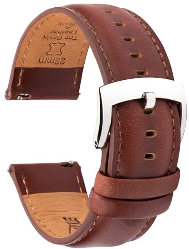 CORROPELLE Leder Uhrenarmbänder Schnellverschluss 18mm 19mm 20mm 21mm 22mm, Vintage Eleganten Hochwertige Ersatz Leder Armband für Damen und Herren, Uhr und Smartwatch