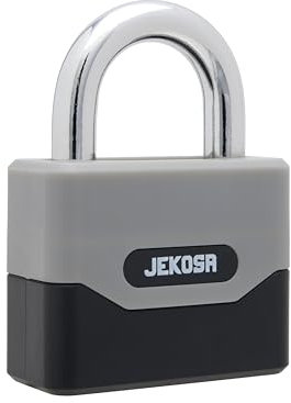 Jekosa® PDP68 Heavy Duty Combination Padlock – 11mm Cut Resistant Shackle, Weatherproof Polyamide Shell | 4-Digit Coded Lock for School & Gym Locker, Shutters, Gates