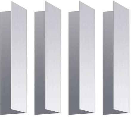 Protector de sellado para puerta de garaje, 4 protectores de aluminio de 5,91 x 1,77 pulgadas, protección para puerta de ventana interior, hardware con cinta adhesiva para la puerta de entrada