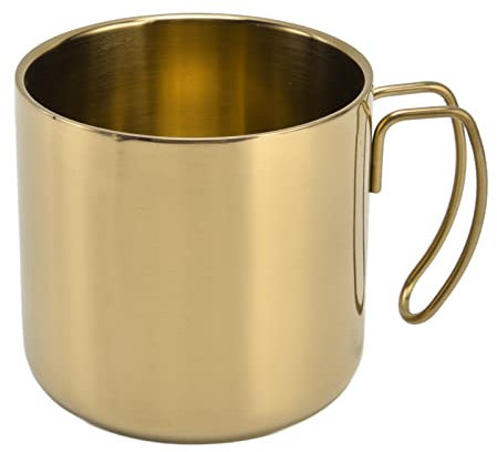 Tasse à café de voyage en acier inoxydable de haute qualité pratique 400 ml tasse à eau portable avec poignée pour la maison, le bureau, le restaurant (400 ml)