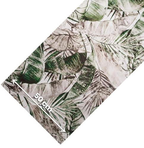 OLIVO.shop - JOKE Tappeto cucina antiscivolo lavabile, tappeto in gomma antimacchia, passatoia cucina moderna, corsia disponibile su misura (JUNGLE GREEN, 50x240 cm)