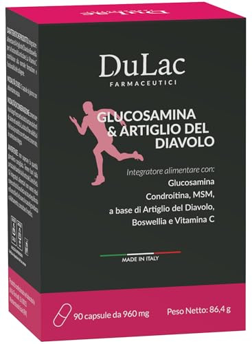 Dulac - Glucosamina Condroitina e Artiglio del Diavolo, 90 Capsule | con Boswellia, MSM, Collagene, Condroitina e Vitamina C, supporto per articolazioni e cartilagini, Made in Italy