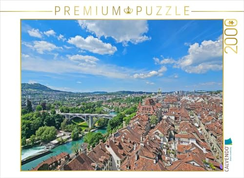 CALVENDO Puzzle Blick vom Dom auf die Kornhausbrücke in Bern | 2000 Teile Lege-Größe 90 x 67 cm Foto-Puzzle für glückliche Stunden
