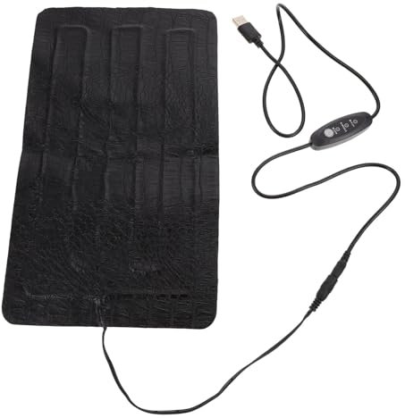 WOONEKY Alfombrilla Térmica para Reptiles De Piel De Cuero Resistente Portátil para Mascotas Pequeñas como Tortugas y para Uso Terrarios y Exteriores