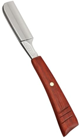 HONITANO Vintage Bartrasierer aus Zinklegierung mit Rutschfestem Holzgriff Manueller Herrenrasierer für Reisen und Multifunktion mit Augenbrauen Trimmer