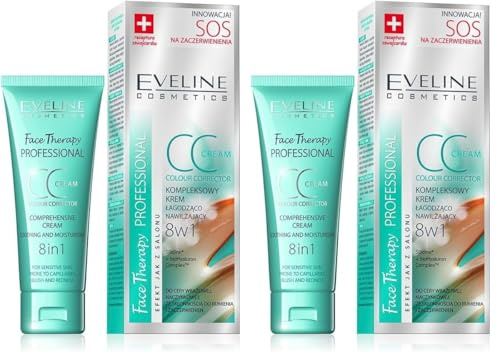 Umfassende CC Creme beruhigend und Feuchtigkeitsspendend 8in1, 30ml (Packung mit 2)