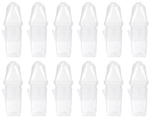 NbgrvB Mini propagador de invernadero con depósito de agua profunda, vasos de plástico transparente para clonación de plantas con etiquetas para interiores y exteriores, paquete de 12