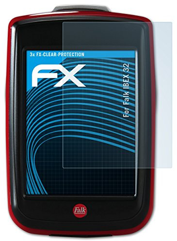 atFoliX Schutzfolie kompatibel mit Falk IBEX 32 Folie, ultraklare FX Displayschutzfolie (3X)