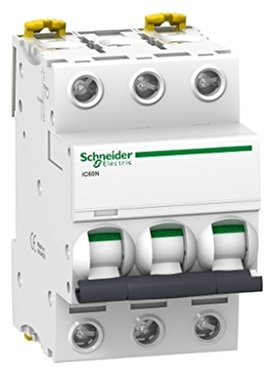 Schneider Electric A9F74101 Thermal Magnetic Automatic Circuit Breaker iC60N, 1P, 1 A, C Curve, White, 16A, White, 1
