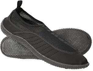 Mountain Warehouse Bermuda Men’s Aqua Shoe - Easy Slip On Water Shoes, Lightweight Wet Shoes, Neoprene, Mesh Panel Swim Shoes - Protection for Underwater Summer Walks, Black, 10 UK
