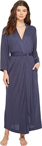 Natori Women's Shangri-LA Robe Sleepwear, Heather Night Blue, Extra Small