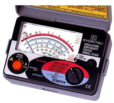 Kyoritsu KEW-3132A - Misuratore di isolamento, 250 V, 500 V, 1000 V