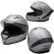 Integralhelm Motorradhelm Rollerhelm Anti-Kratz-Visier Helm Silber L