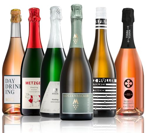 GEILE WEINE Weinpaket PRICKELNDES (6 x 0,75l) Probierpaket mit Sekt, Crémant, Schaum- und Perlweinen von Winzern aus Deutschland & Italien