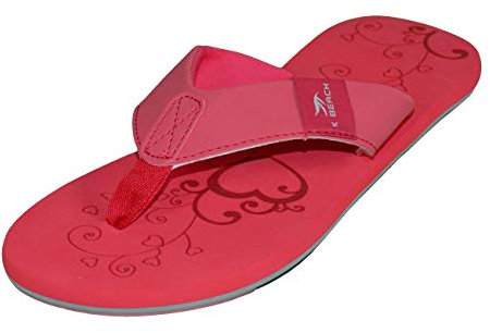 MADSea Damen Zehenstegpantolette Beach Woman | Zehentrenner Flip Flop Thong Sandale Badelatschen | Sommer Strand, rot/multi, 39 EU