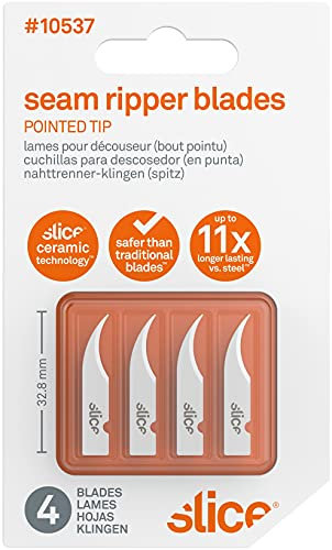 Slice 10537 Seam Ripper Blades,Ceramic,White,Pointed Tip