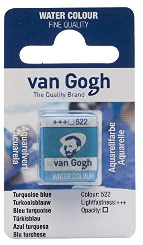 Van Gogh Aquarellfarbe, halbes Näpfchen, Türkisblau 522