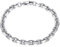 Materia Herren Armband Silber 925 6mm breit - Herrenarmband Ankerkette diamantiert rhodiniert SA-89-24cm