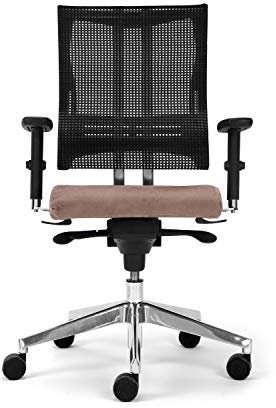 Nowy Styl Bürostuhl Net-Motion beige ohne Kopfstütze, One Size