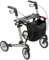 Rehasense Leichtgewicht-Rollator Server, leicht & faltbar I Alu-Rollator belastbar bis 150 kg mit abnehmbarer Einkaufstasche, Ankipphilfe I Aluminium-Rollator zusammenklappbar, Größe L, champagner
