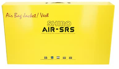 Chaleco Shiro Profesional para Motocicleta, Airbag con Tira Reflectante para Motocross, Chaqueta Moto, Protege Espalda, Cintura, Caderas, Vértebras - Talla S-M Amarillo