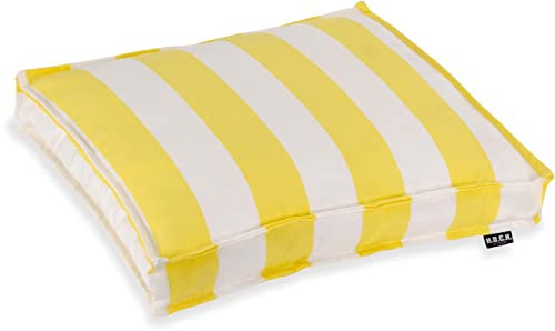 H.O.C.K. Classic Streifen Outdoor Sitzkissen Größen (40x40x5cm, Gelb)