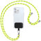 mtb more energy® Universal Handykette - Neon Gelb - Metallteile Farbe Silber - kompatibel mit vielen Handyhüllen - Band Seil Kordel zum Umhängen