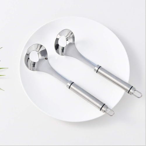 Meatball Maker Spoon 2pcs, Edelstahl-Fleischbällchen-Löffel Meatball Scoop Ball mit langem Griff und Leckloch Küchenutensilien Nicht-Stick Fleischball Scoop