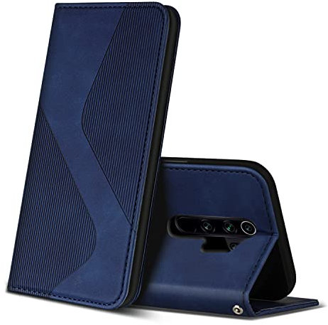 ZONNAVI Hülle für Xiaomi Redmi Note 8 Pro, PU Leder Handyhülle mit Kartenfächer und Standfunktion, Lederhülle Flip Wallet Case Schutzhülle für Xiaomi Redmi Note 8 Pro (Blau)