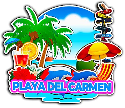 Playa del Carmen Mexiko Magnet Kühlschrankmagnet Holz 3D Sehenswürdigkeiten Reise Sammlerstück Souvenirs Dekoration handgefertigt -2004