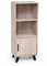 Generico Wooden cabinet column bookcase with door modern design small cabinet shabby chic oak color for bedroom and living room GG2558