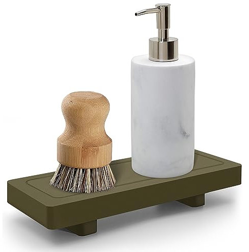 Silikon-Sockel-Seifenständer, Silikon-Erhöhung, Seifenschalenhalter für Badezimmer-Dekor & Küchenarbeitsplatte, Badezimmer-Seifenablage für Seifenspender, Badeflaschen, moderner Display-Halter für