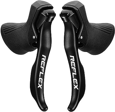 Rennrad-Schalthebel 2X7/2X8/2X9/2X10/2X11 Gang-Schalthebelbremse Rennrad vorne und hinten Schaltwerk Bremshebel mit Kabel kompatibel für Shimano (2x8s Reflex: kompatibel mit R2000)