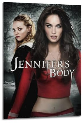 GLUC Jennifer's Body Poster, klassisches Film- und Fernsehposter, Album, Poster, Teenagerzimmer, Wanddekoration, 60 x 90 cm, Rahmenstil