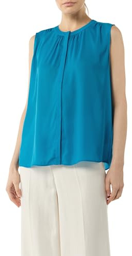 Comma Fließende Chiffonbluse mit Knopfleiste