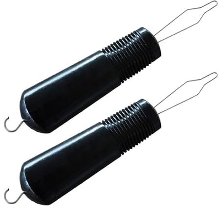 EUPSIIU 2 Stücke eißverschlusshilfe Anziehhilfe,Reißverschluss Pull Helfer Einhand-Knopf-Hilfsmittel,Knopf-Haken und Reißverschluss-Knöpfe,Knöpfhilfen Zipper Pull Helper Anziehhilfe (schwarz)