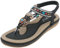 Vunavueya Sandales Mode Femme Tongs Sandales Chaussures Sandale Plate 02 Noir 38