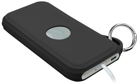 Batteriefach Kompatibel mit Apple Vision Pro, Schützend Batterie Tasche mit Ring Batterie Schutzhülle Silikon Batterie Reisetasche Zubehör für Vision Pro Batterie (Schwarz)