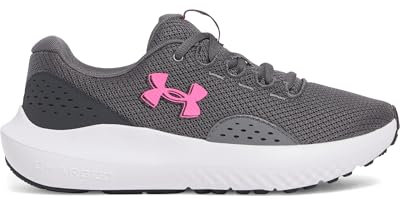 Under Armour Damen UA W Charged Surge 4 Laufschuhe, Castlerock/Anthracite/Aero Pink, 41 EU