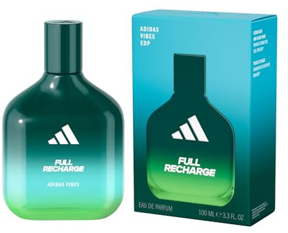 adidas Vibes Full Recharge Eau de Parfum, langanhaltender, belebender Unisex-Duft mit würzig-frischen Noten und natürlichen ätherischen Ölen, 100ml